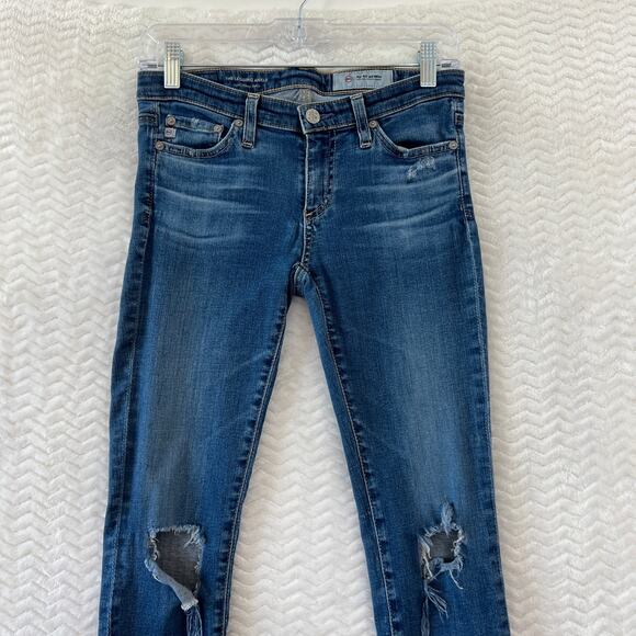 AG Adriano Goldschmied The Legging Ankle Super Skinny Distressed Jeans Sz 25R - Picture 3 of 14